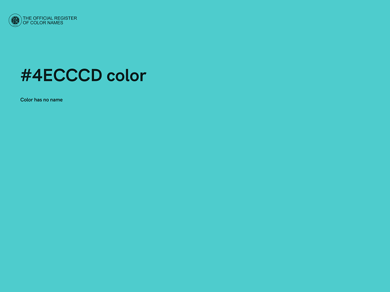 #4ECCCD color image