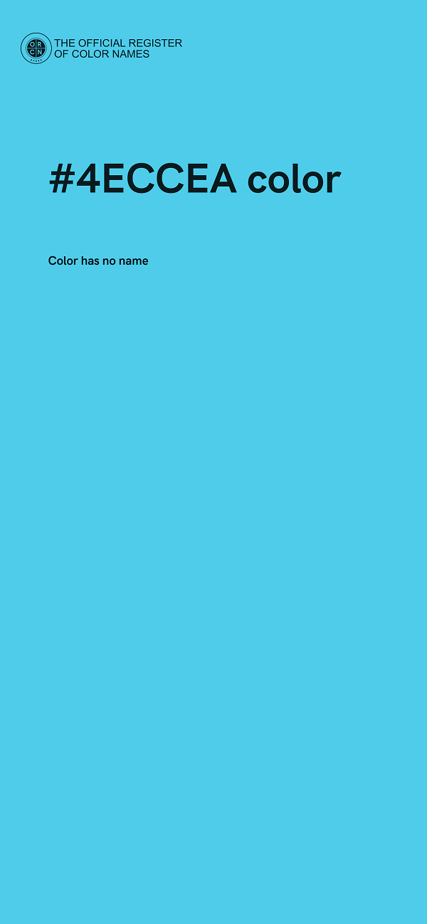 #4ECCEA color image