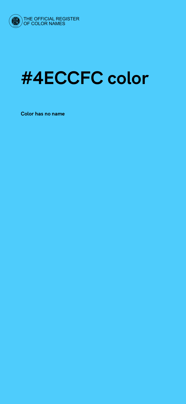 #4ECCFC color image