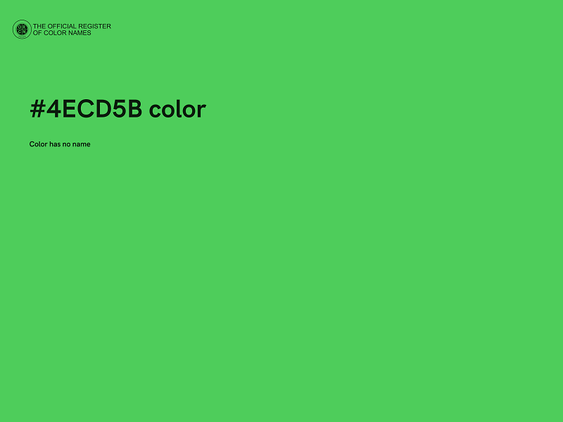 #4ECD5B color image