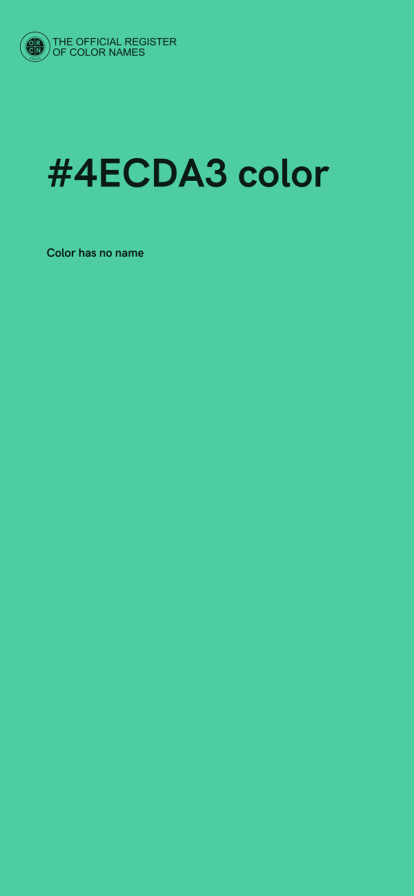 #4ECDA3 color image