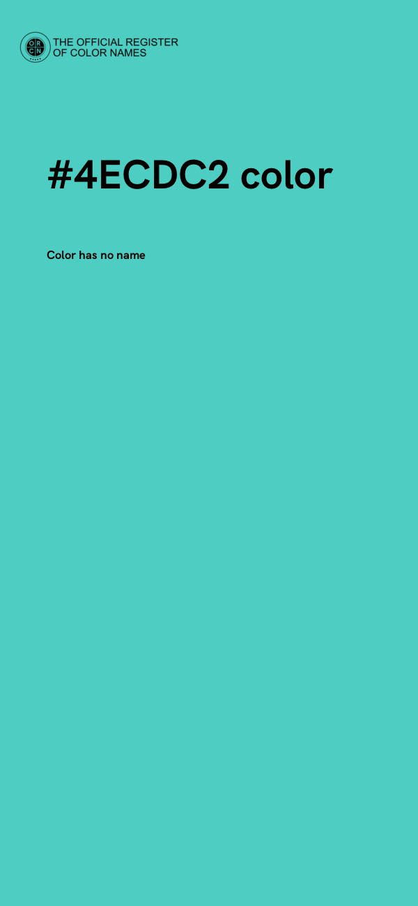 #4ECDC2 color image