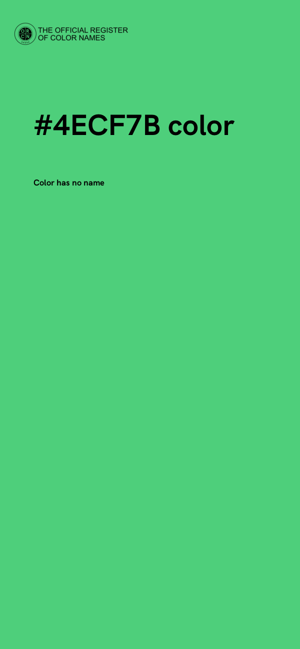 #4ECF7B color image