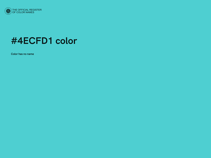 #4ECFD1 color image