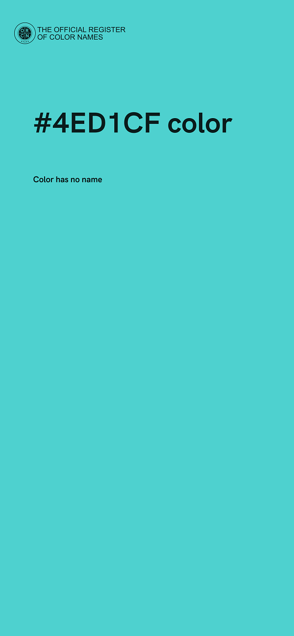 #4ED1CF color image