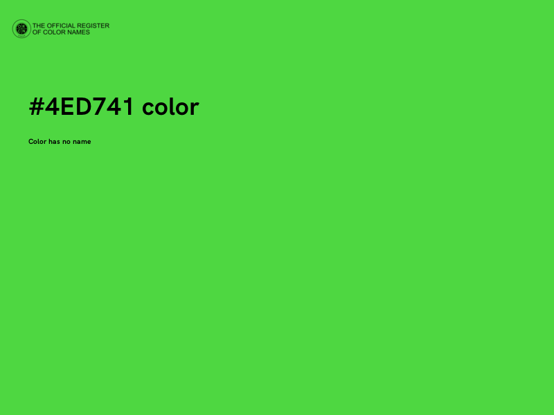 #4ED741 color image