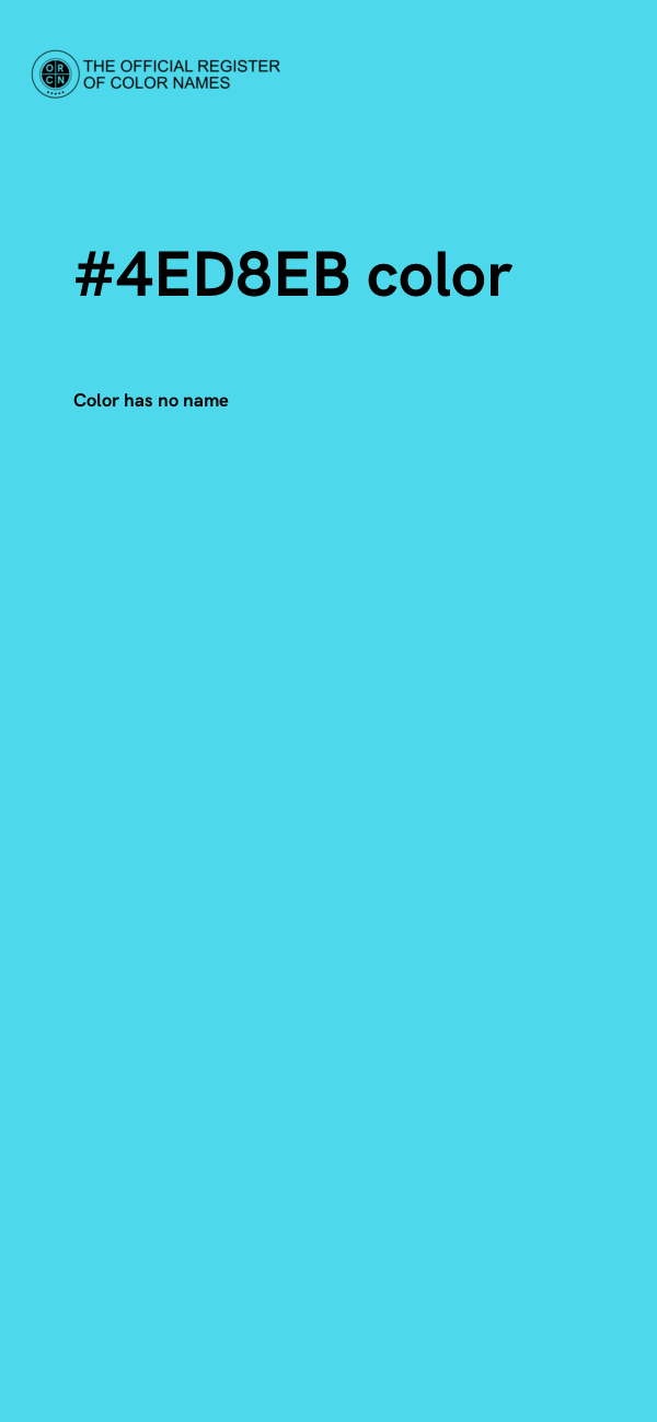 #4ED8EB color image