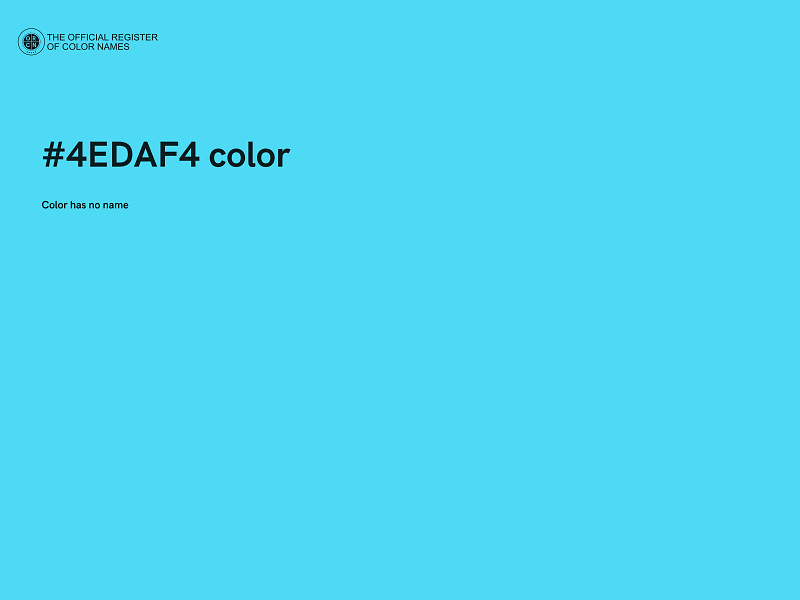 #4EDAF4 color image