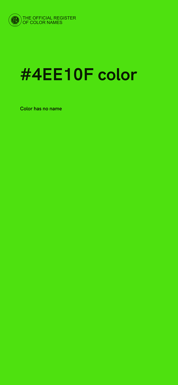 #4EE10F color image