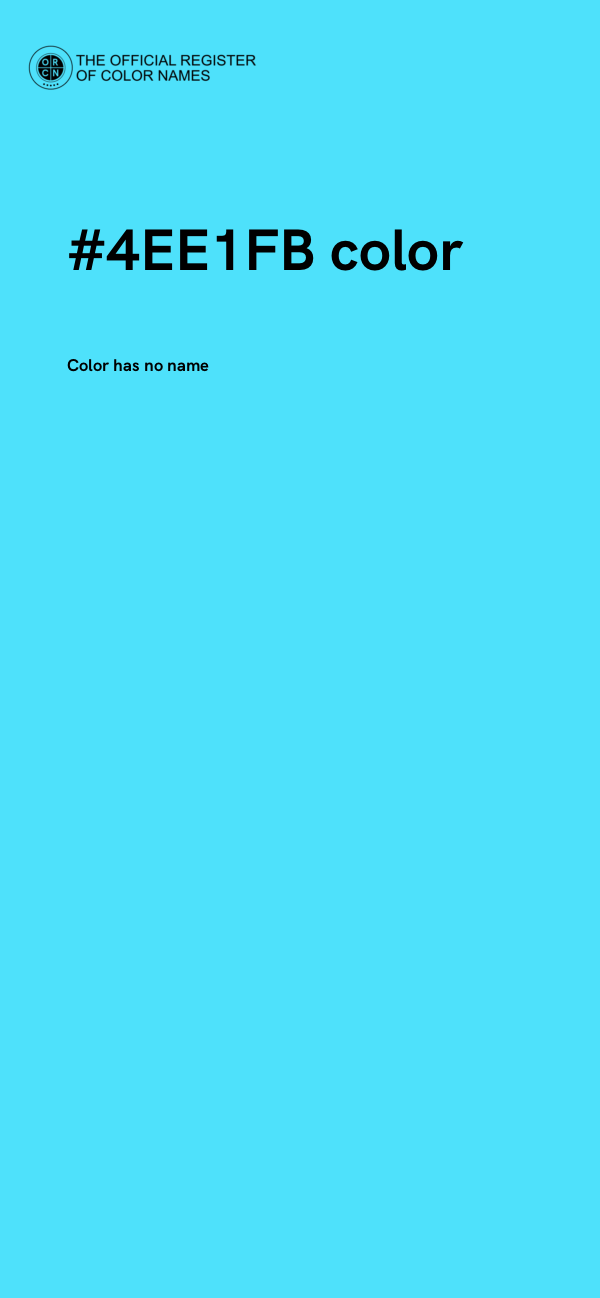 #4EE1FB color image