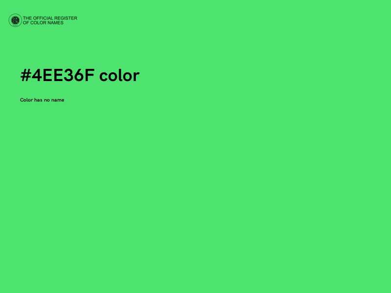 #4EE36F color image
