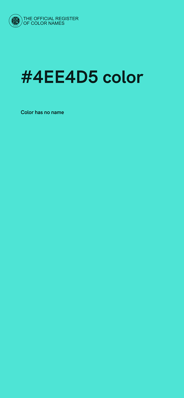 #4EE4D5 color image