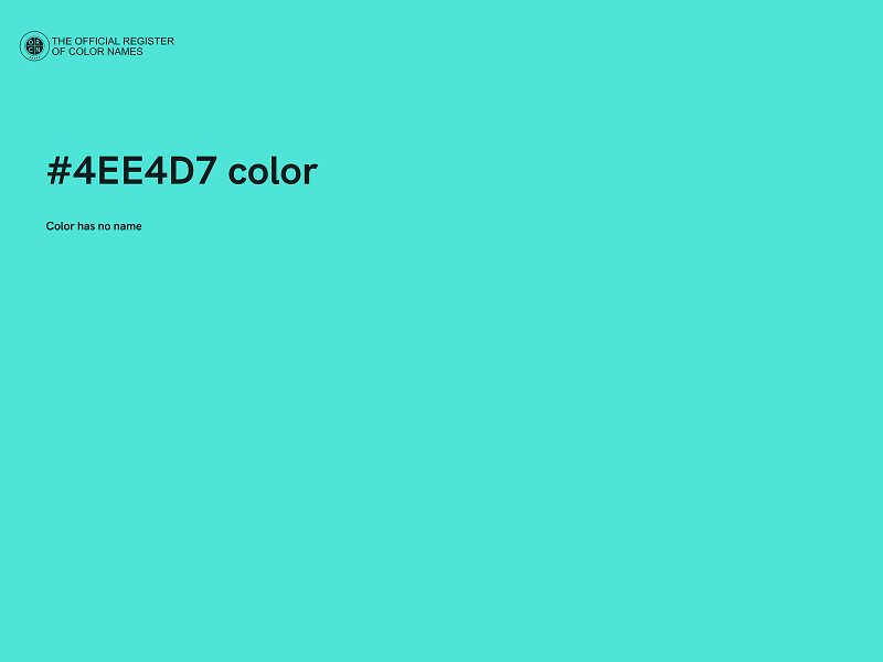 #4EE4D7 color image