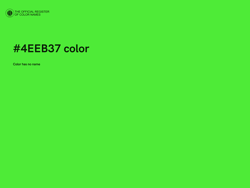 #4EEB37 color image