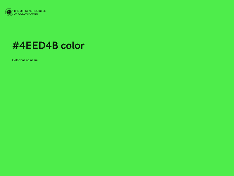 #4EED4B color image