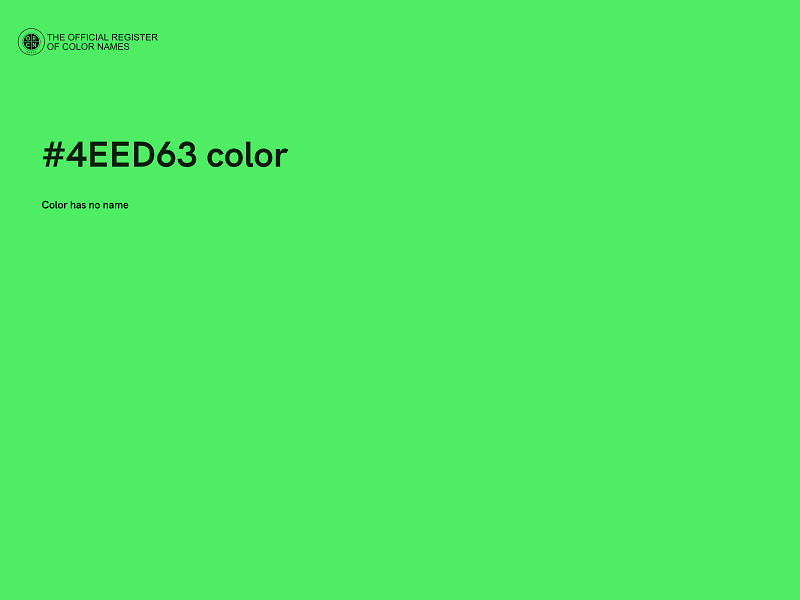 #4EED63 color image