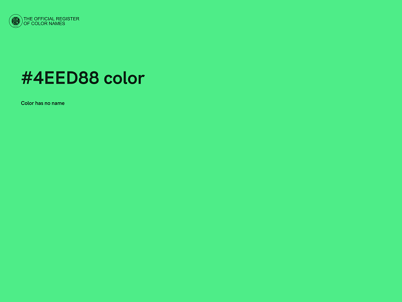 #4EED88 color image