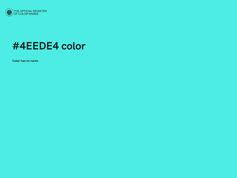 #4EEDE4 color image