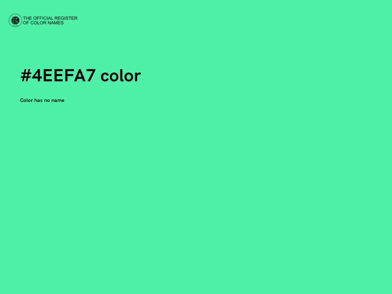 #4EEFA7 color image