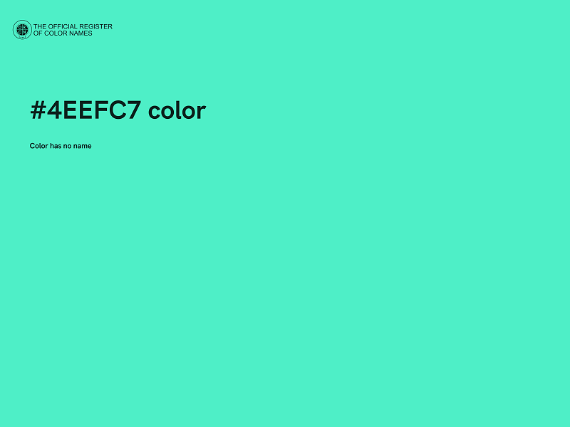 #4EEFC7 color image