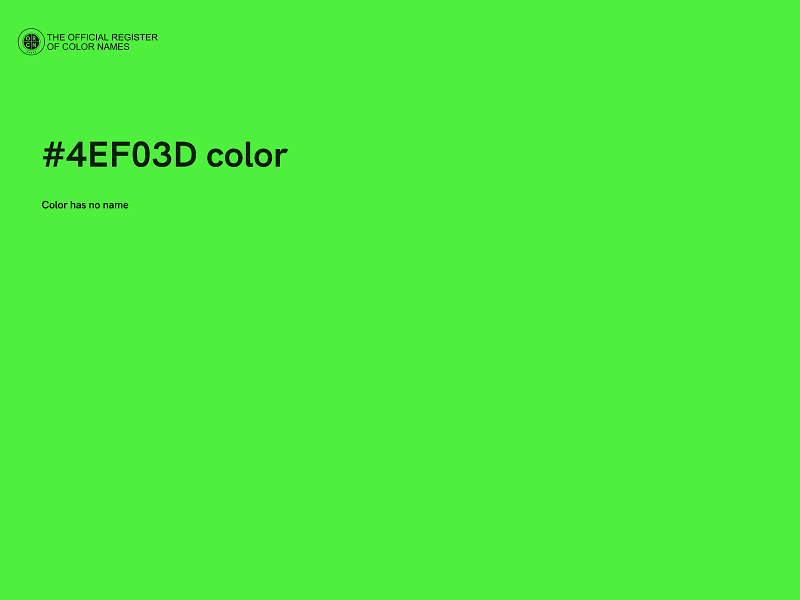 #4EF03D color image