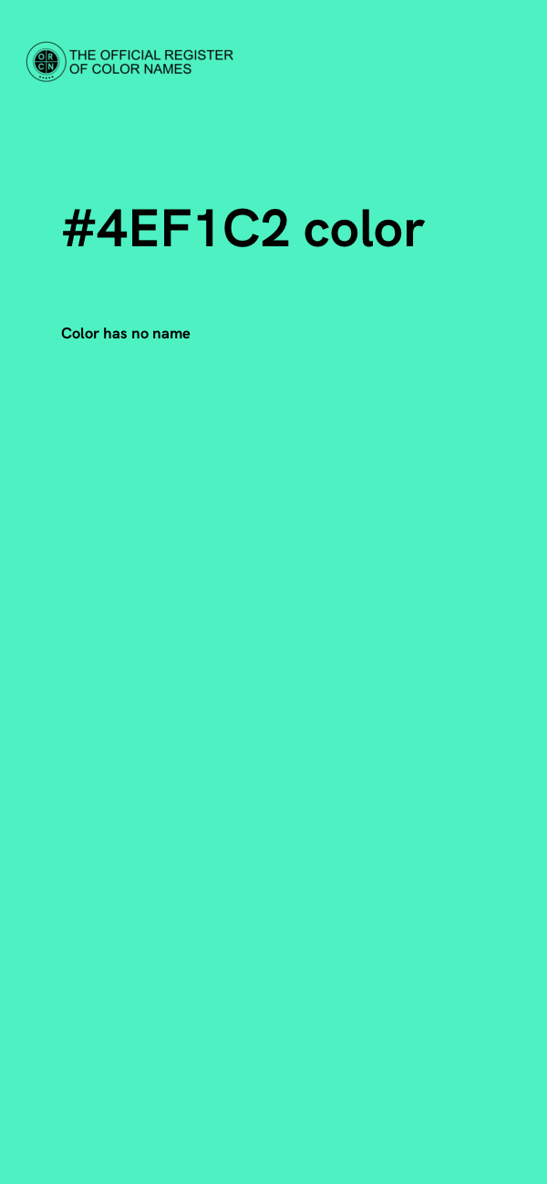 #4EF1C2 color image