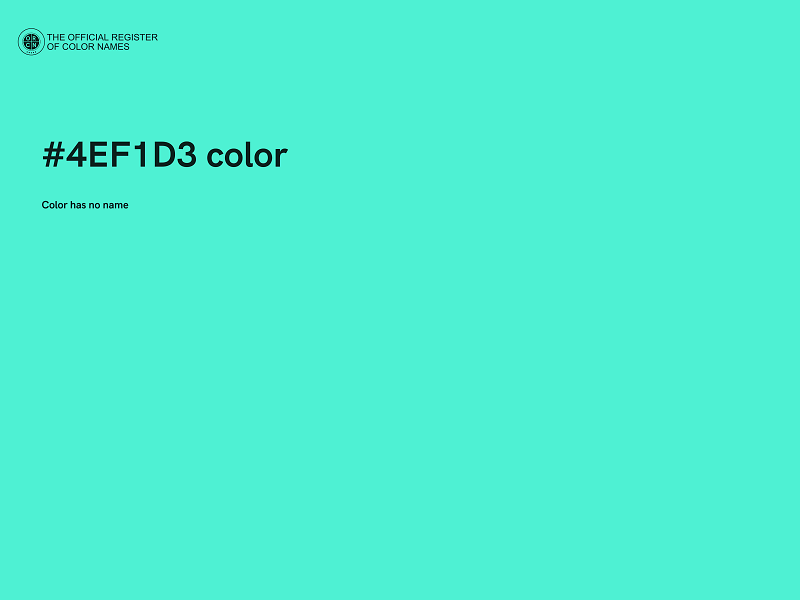 #4EF1D3 color image