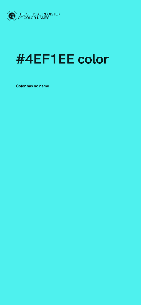 #4EF1EE color image