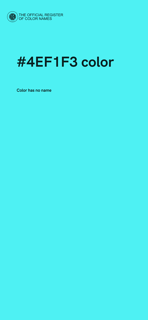 #4EF1F3 color image