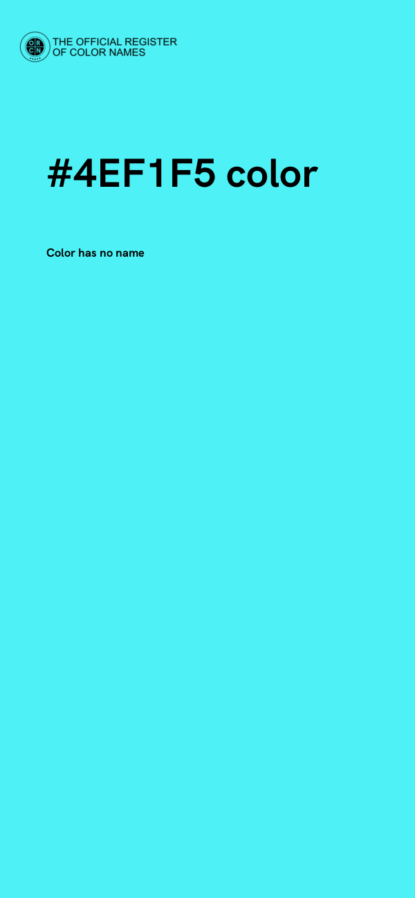 #4EF1F5 color image