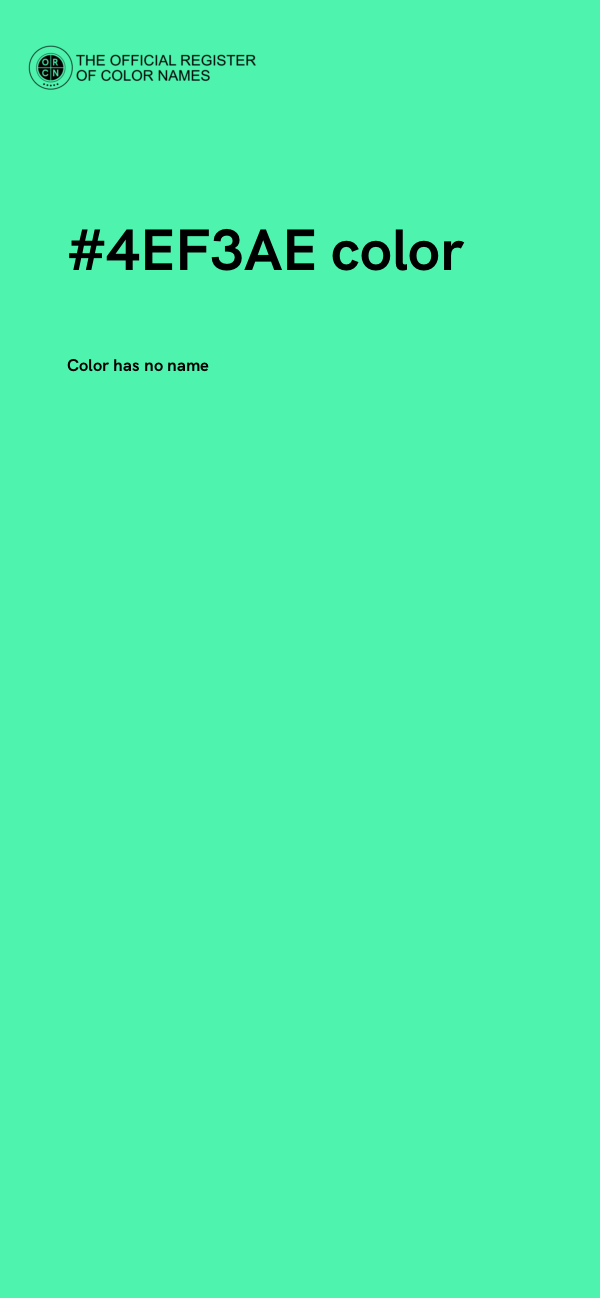 #4EF3AE color image