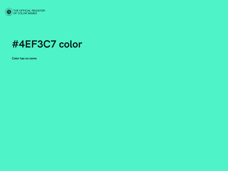 #4EF3C7 color image