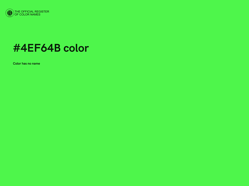 #4EF64B color image