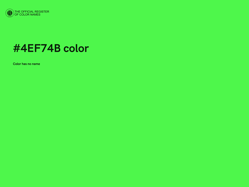 #4EF74B color image