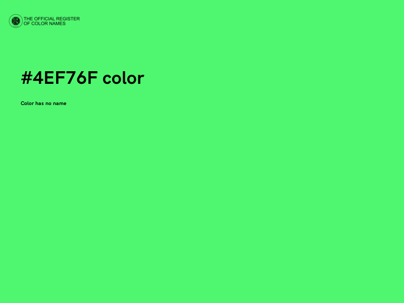 #4EF76F color image