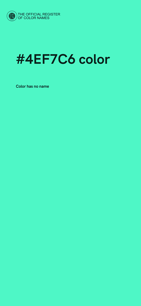 #4EF7C6 color image