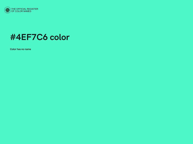 #4EF7C6 color image