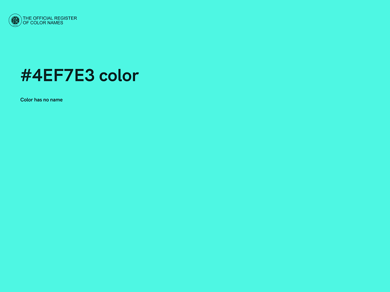 #4EF7E3 color image