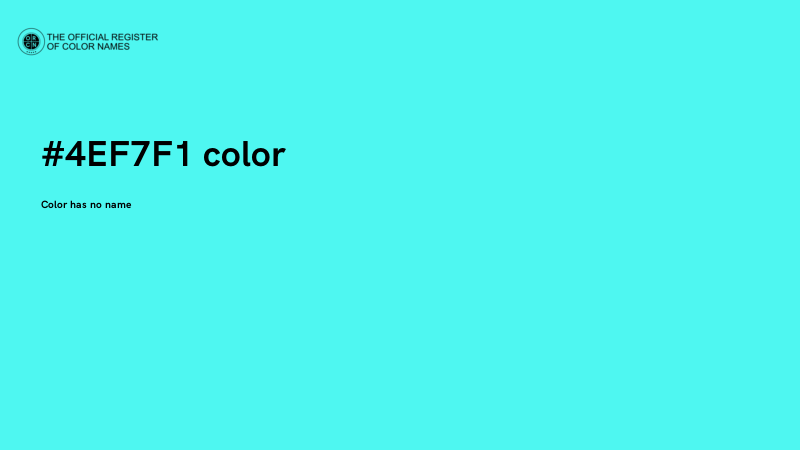 #4EF7F1 color image