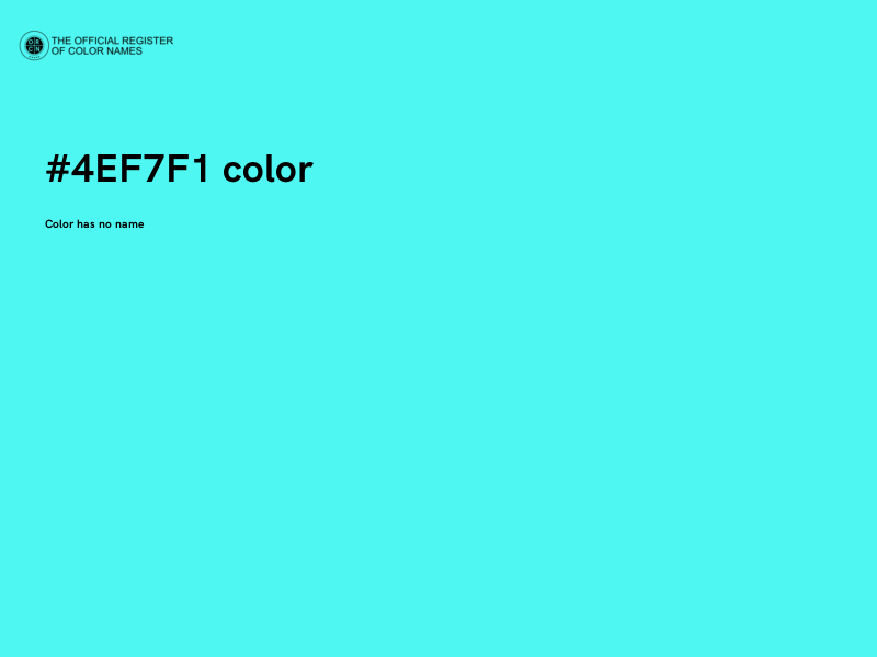 #4EF7F1 color image