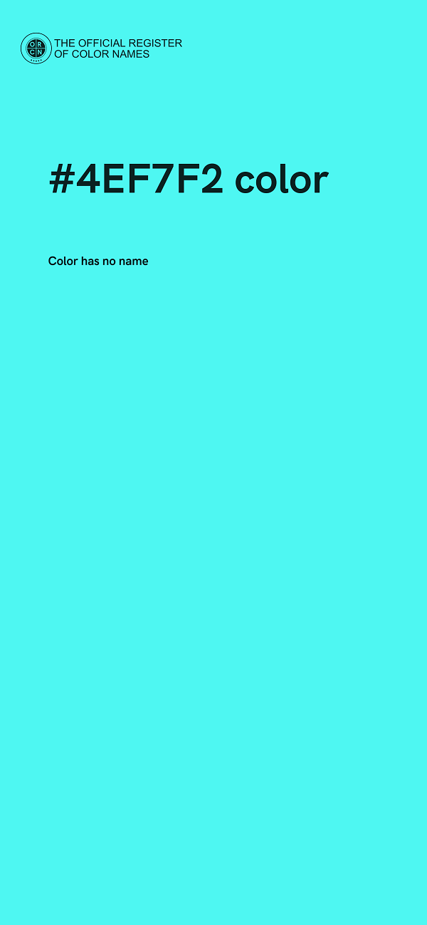 #4EF7F2 color image