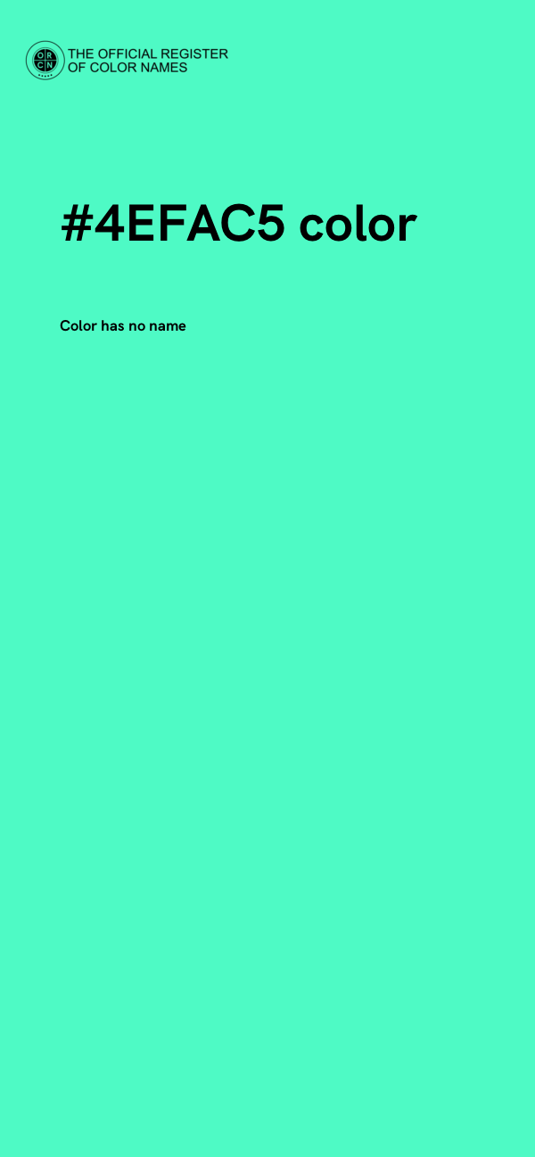 #4EFAC5 color image