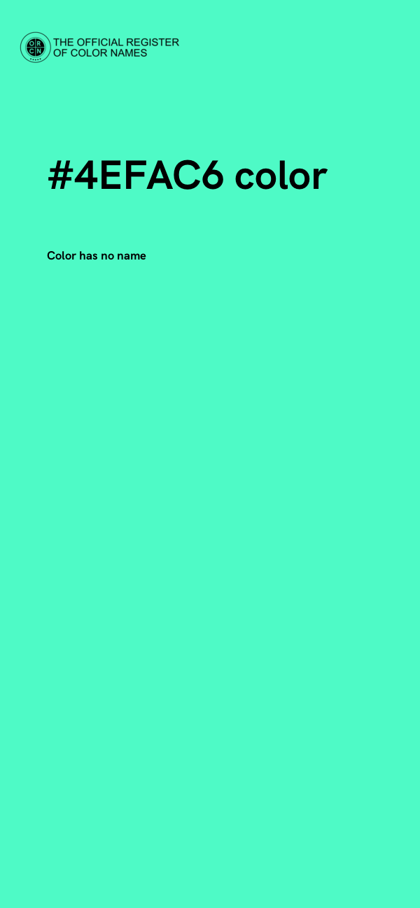 #4EFAC6 color image