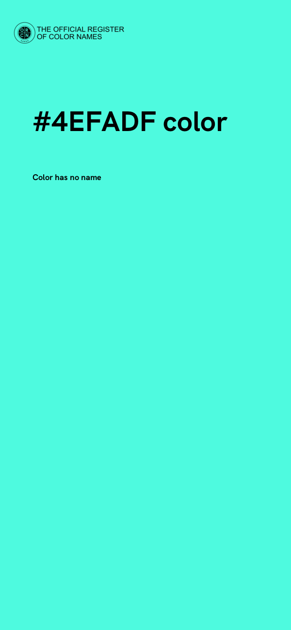#4EFADF color image