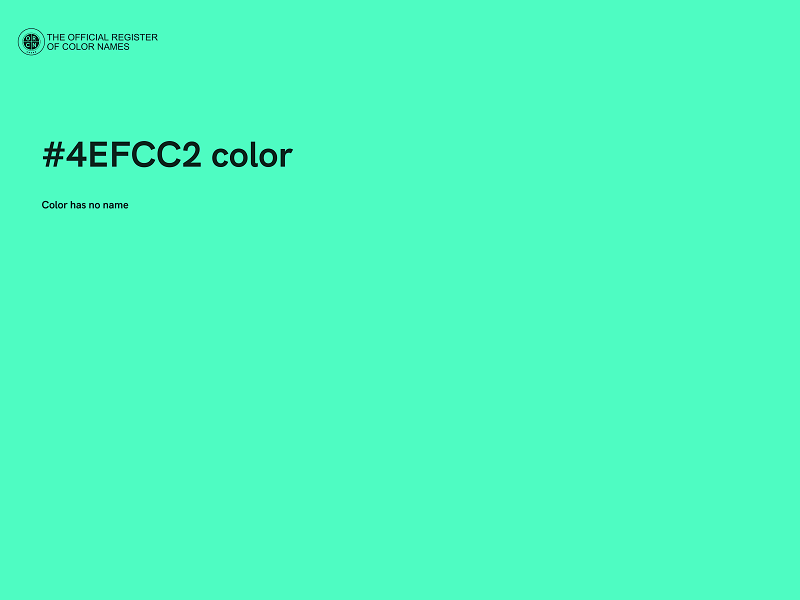 #4EFCC2 color image