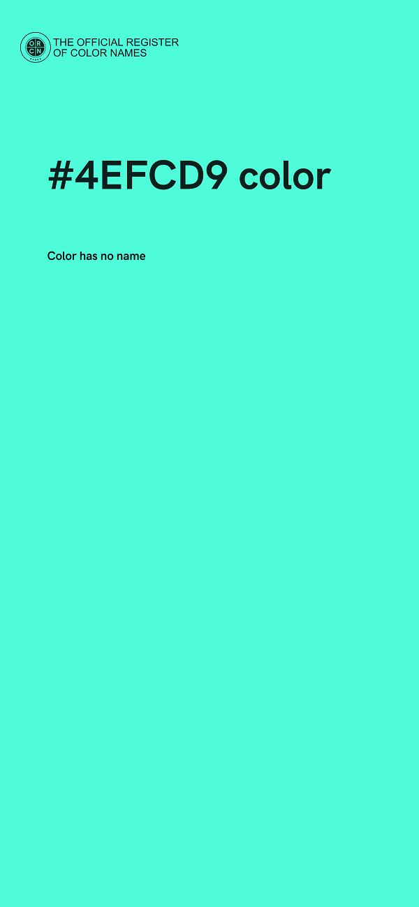 #4EFCD9 color image