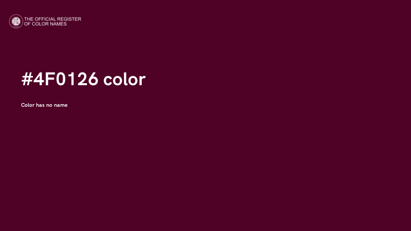#4F0126 color image