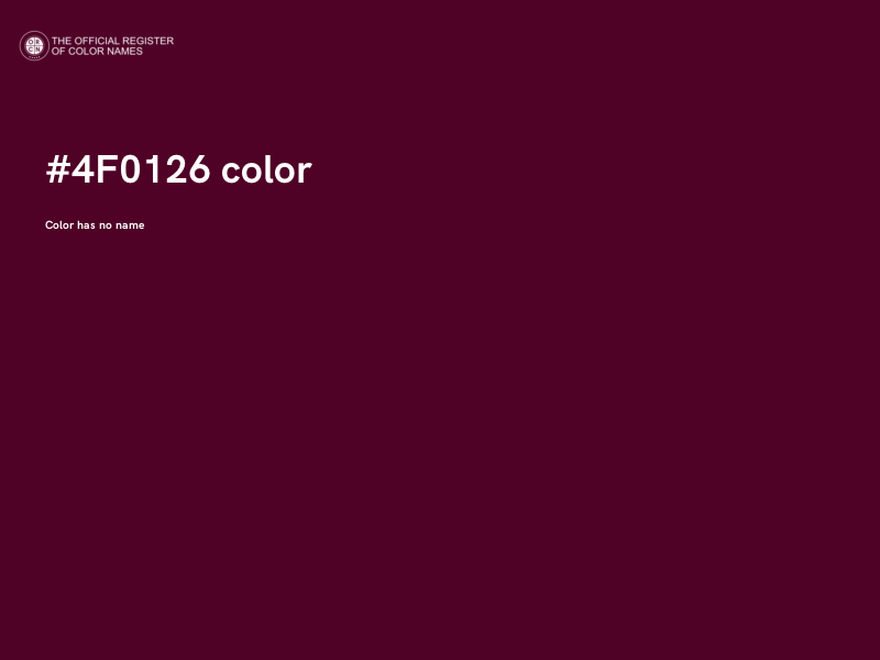 #4F0126 color image