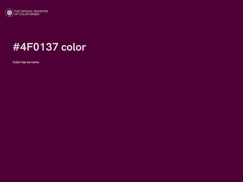 #4F0137 color image