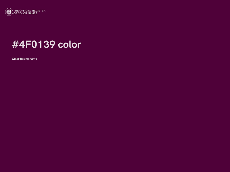 #4F0139 color image